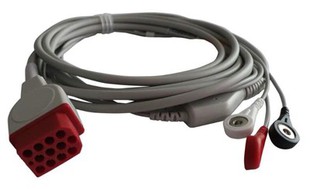 BIONET BM3 3-LEAD Tus Neeg Mob Kab Mob Cable nrog Leadwires