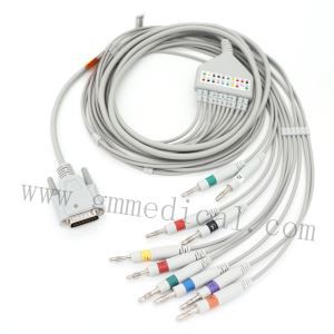 10-Coj EKG Cable Leadwires Compatible Nrog Nihon Kohden AHA