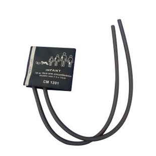 Me Nyuam Mos Dual Tube NIBP Cuff Rau Ntshav Siab Ntsuam Xyuas, 10-19cm Arm Arm