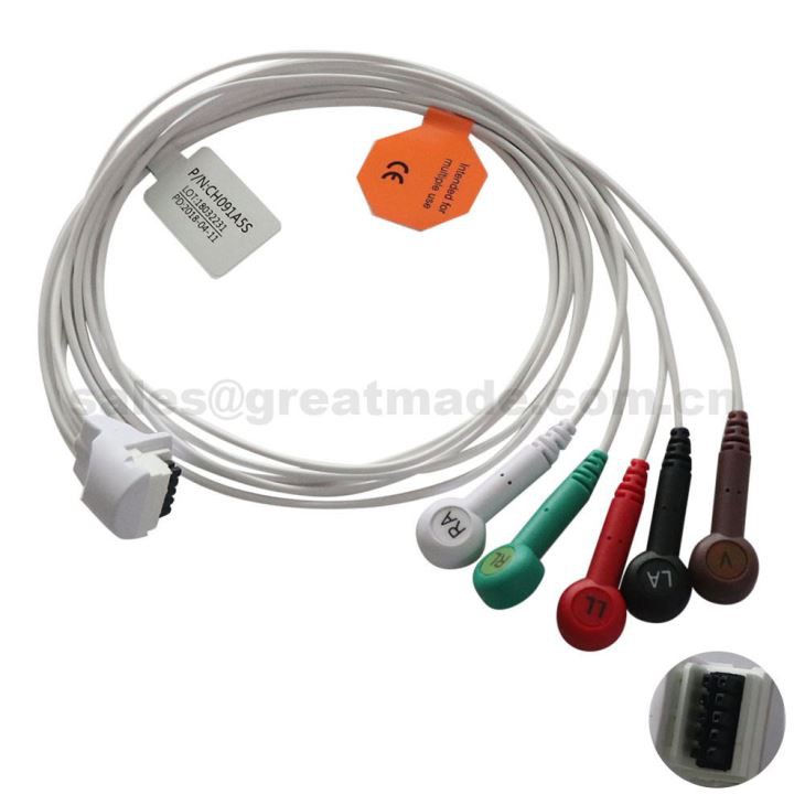 Siv Nrog Mortara H3 Holter 5-lead Leadwires