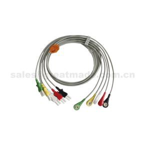 Siv nrog 700-0007-09 Tru-Link Leadwire Poob, 5-Teev, Snap, IEC, 24in & 2PIN