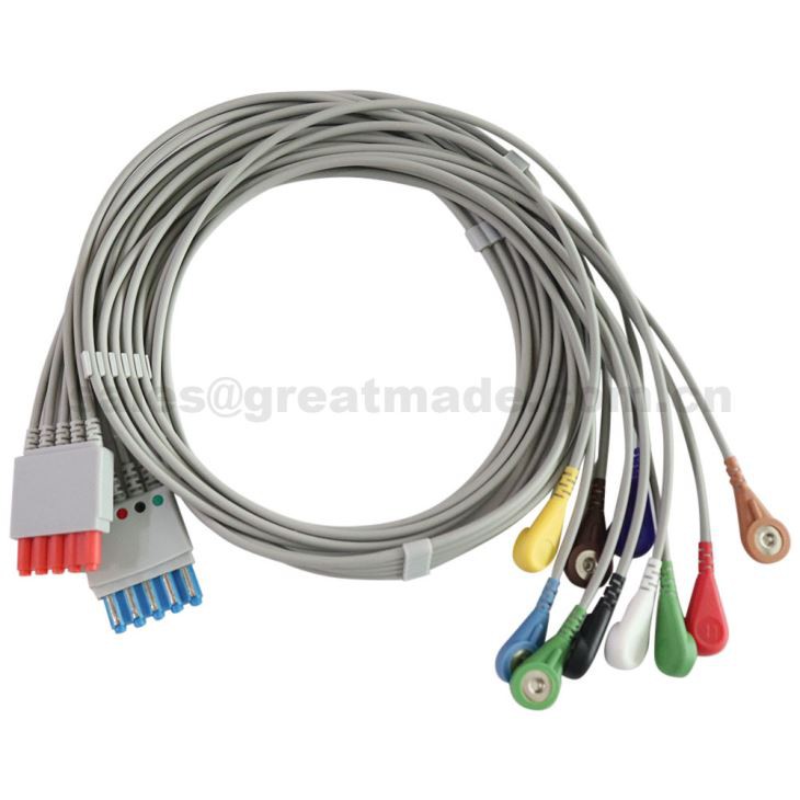 10-ua rau ECG Leadwire Tshaj Nrog HP / Philips 78352C, 78354C