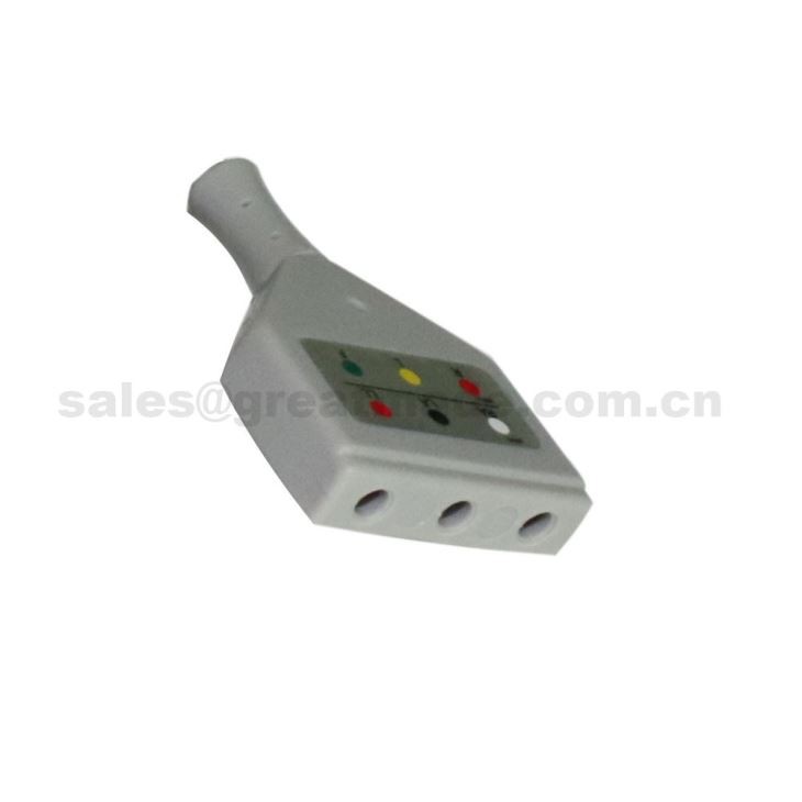 Compatible Mindray 3-lead 9ft Straight Connector DIN Safty ECG Trunk Cable 6PIN
