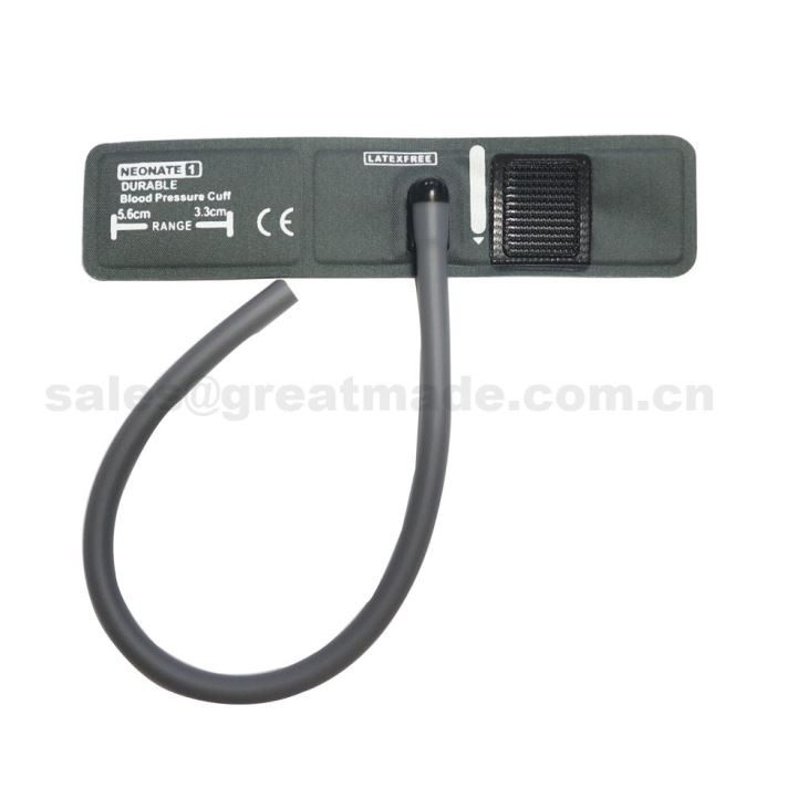 Neonate # 1 Nibp Cuff, 3.3-5.6cm Caj Npab Qhov Chaw, tsis Gasbag, ib raj