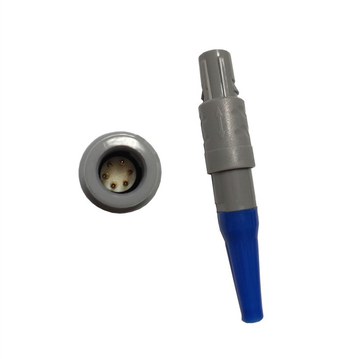Plastic Connector PAG 1-10pin 14pin 1P Two Keying 60 Degree Push-Pull Circular Straight Plug With Bend Relief
