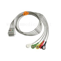 GE Marquette Multi-link Leadwire Teeb, 5-Coj, Snap, IEC, 29in (76cm) & VS 2PIN