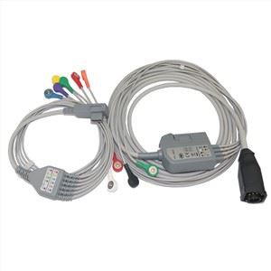 1 Kauj Ruam 12-lead EKG Cable Rau Zoll