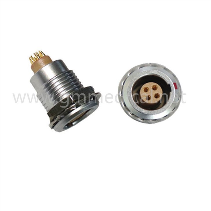 PUSH PULL SELF-LOCKING MULTIPOLE CONNECTOR FIXED SOCTKET 4PIN